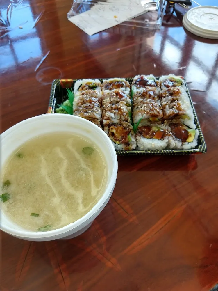 Miso Soup and Shrimp Tempura Roll